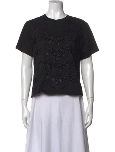 Pre-owned Simone Rocha Supima Cotton Graphic Print T-shirt In Black