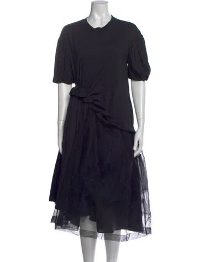 Pre-owned Simone Rocha Supima Cotton Long Dress In Black