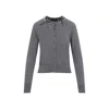 Simone Rocha Womens Charcoal Pearl Embellished Round-neck Wool And Silk Cardigan In Gray