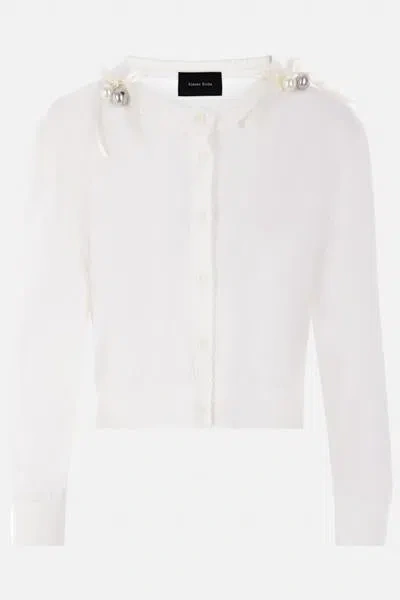 Simone Rocha Jumpers In Ivory/silver/silver