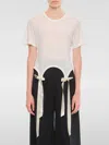 Simone Rocha Easy T-shirt W/ Bow Tails In White