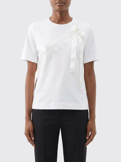 Simone Rocha Bow Sash Easy T-shirt In White