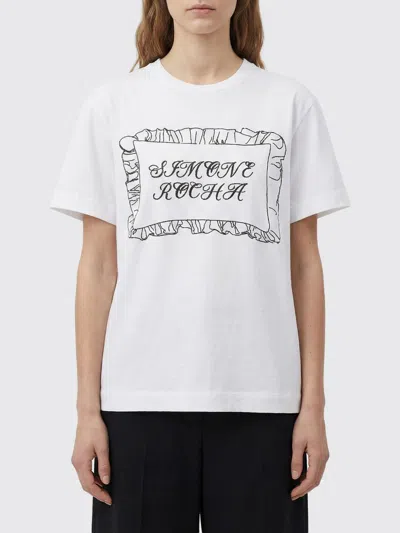 Simone Rocha Pillowcase Logo Print T-shirt In White