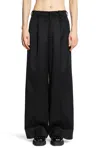 Simone Rocha Pleated Wide-leg Trousers In Black