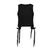 SIMONE ROCHA TANK TOP WITH BOW TAILS - COTTON - BLACK
