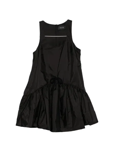 Simone Rocha Tapered Peplum Mini Dress In Black