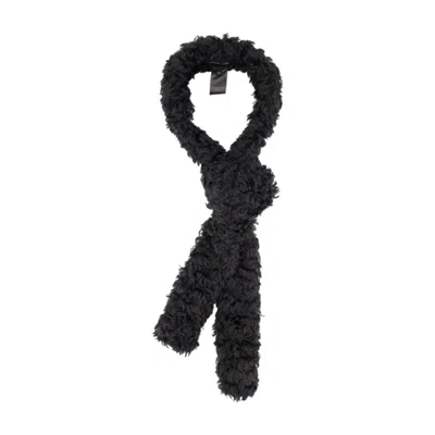 Simone Rocha Textured Faux Fur Scarf In Black