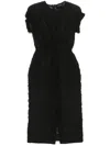 Simone Rocha Textured Midi Dress In Black