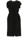 Simone Rocha Textured Midi Dress In Black