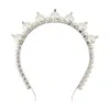 Simone Rocha Crystal Pearl Tiara Hairband In White