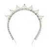 Simone Rocha Tiara-style Hair Clip With Crown-like Pearl Detailing In Metallic