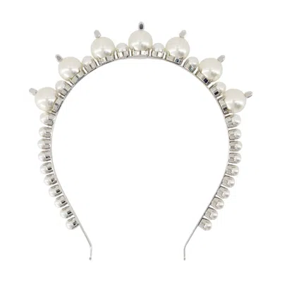 SIMONE ROCHA TIARA-STYLE HAIR CLIP WITH CROWN-LIKE PEARL DETAILING