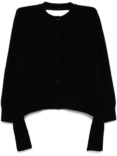 Simone Rocha Tie Tail Cardigan In Black