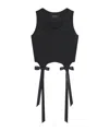 Simone Rocha Tie The Hem Vest In Black
