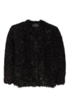 Simone Rocha Tinsel Knit Cardigan In Black