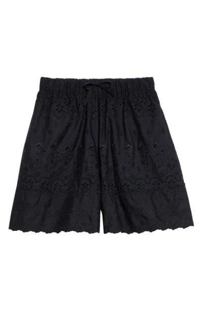 SIMONE ROCHA TO HAVE & TO HOLD BRODERIE ANGLAISE COTTON SHORTS