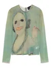 Simone Rocha Genieve Figgis Print Fitted Ballet Mesh Top