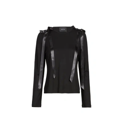 Simone Rocha Top Avec Ruban In Black