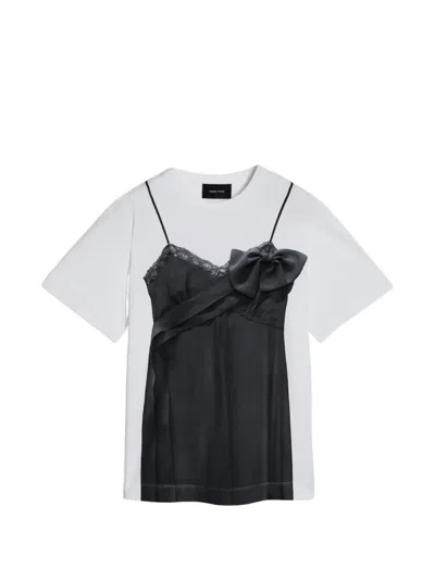 Simone Rocha Top-print T-shirt In Black