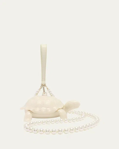 Simone Rocha Tortoise Acrylic Crossbody Bag In White