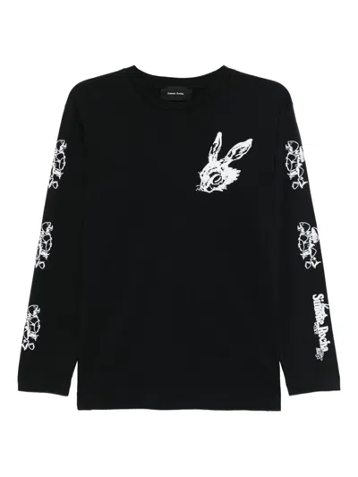 Simone Rocha Tortoise-and-hare T-shirt In Black