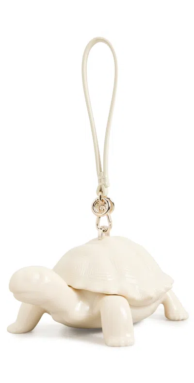 Simone Rocha Tortoise Bag With Pearl Crossbody Strap Cream In White