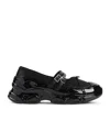 Simone Rocha Crystal Buckle Tracker Leather-trimmed Shoes