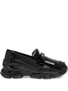 Simone Rocha Tracker Fringe Patent-leather Loafers In Black