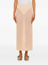 Simone Rocha Perspective Straight Mid-length Skirt In Neutrals