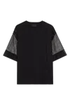 Simone Rocha Trapped Lace Patchwork Boxy Shirt Black In Black
