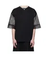 Simone Rocha Trapped Lace Patchwork T-shirt In Black