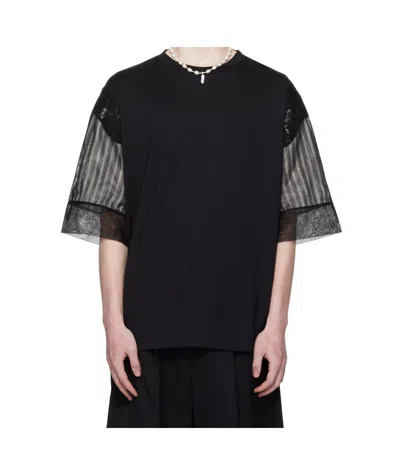 SIMONE ROCHA TRAPPED LACE PATCHWORK T-SHIRT