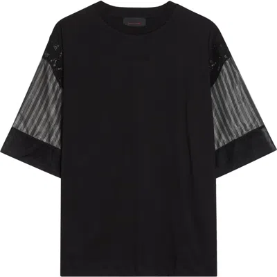 SIMONE ROCHA SIMONE ROCHA TRAPPED LACE PATCHWORK T-SHIRT