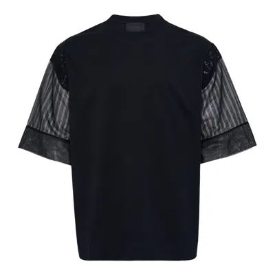 Simone Rocha Trapped Lace Patchwork T-shirt In Black