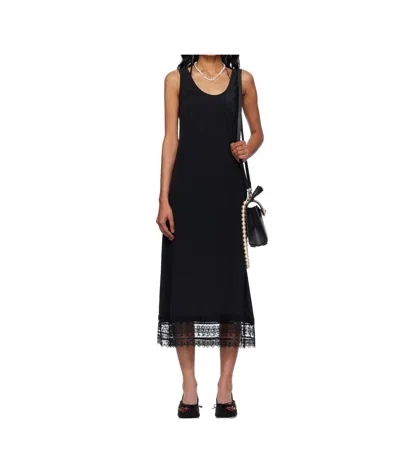 Simone Rocha Trim Slip Dress In Black
