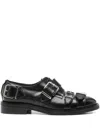 Simone Rocha Triple-buckle Derby Shoes In Black