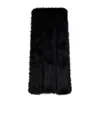 Simone Rocha Triple Slit Faux Fur Scarf In Black