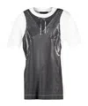 Simone Rocha Trompe Loeil Patchwork T-shirt In Gray