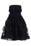Simone Rocha Ruffled Tulle Minidress In Black Black (black)