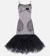 Simone Rocha Tulle-trimmed Slip Dress In Black