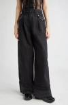 Simone Rocha Turbo Crystal Embellished Wide Leg Puddle Carpenter Jeans