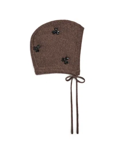 Simone Rocha Turbo Crystal-embellished Bonnet In Multi