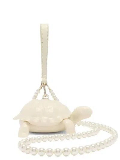 Simone Rocha Turtle Faux-pearl Strap Clutch Bag In White
