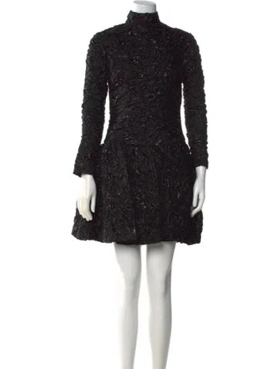 Pre-owned Simone Rocha Turtleneck Mini Dress In Black
