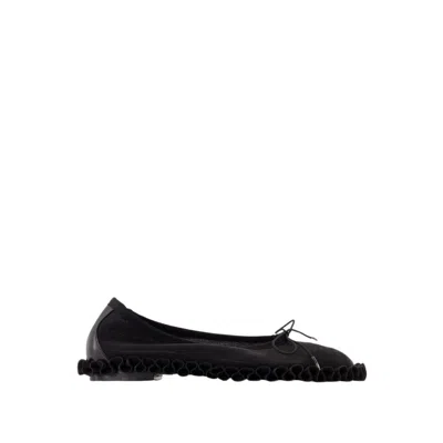 Simone Rocha Tutu Frill Ballerinas - Mesh - Black
