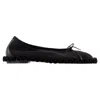 Simone Rocha Ruffled Mesh Ballet Flats In Black