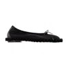 Simone Rocha Ruffled Mesh Ballet Flats In Black