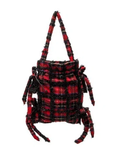 Pre-owned Simone Rocha Tweed Bucket Bag In Multi