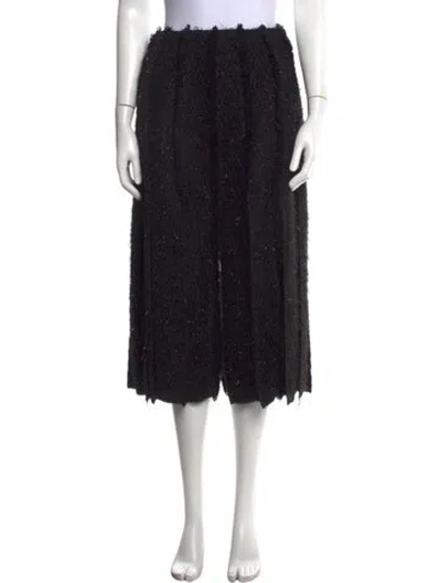 Pre-owned Simone Rocha Tweed Pattern Midi Length Skirt W/ Tags In Black