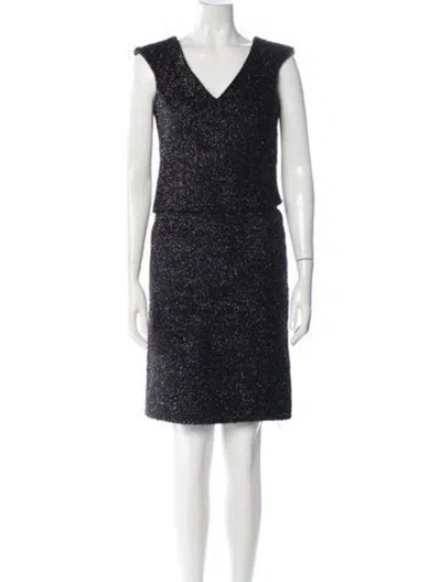 Pre-owned Simone Rocha Tweed Pattern Skirt Set In Black